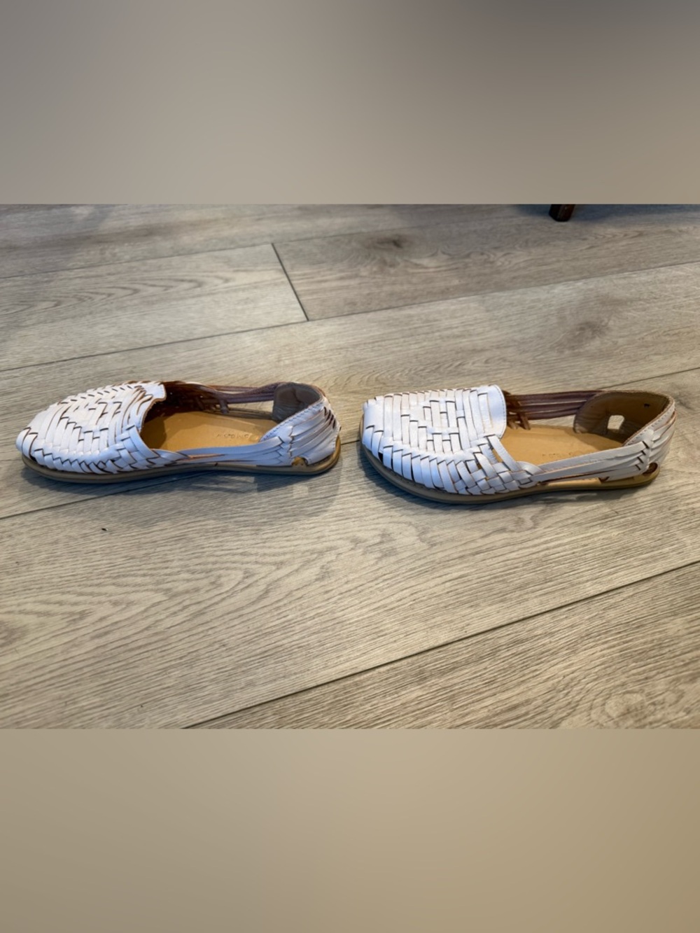 Origo Huarache Genuine Leather Barefoot Minimalist White Sandals women’s 6.5 - Picture 4 of 11
